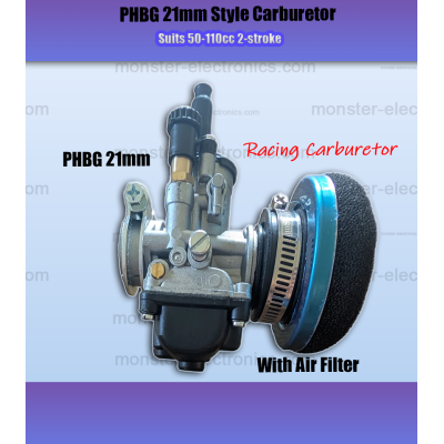 PHBG 21mm Style Carburetor Manual Choke Carb with Air Filter