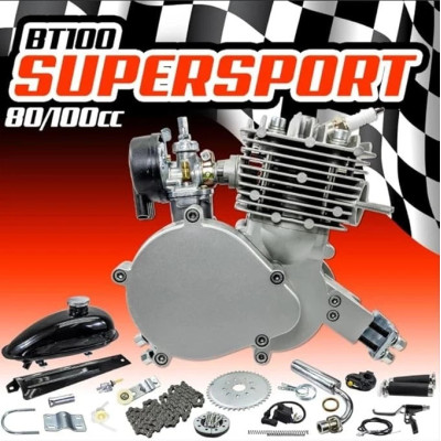 BT100 SS - Complete 50mm Bore 2 Stroke Motorized Bicycle Engine Kit 100cc