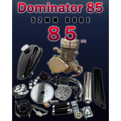 Dominator 85 - Complete 52mm Bore 2 Stroke Motorized Bicycle Engine Kit 85cc