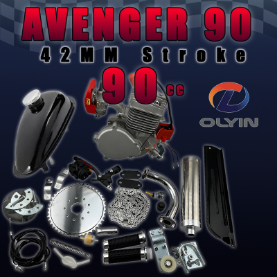 OLYIN Avenger 90 - Complete 52mm Bore 2 Stroke Motorized Bicycle Engine Kit 90cc