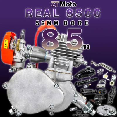 ZTMoto for 85 V3 - Complete 52mm Bore 2 Stroke Motorized Bicycle Engine