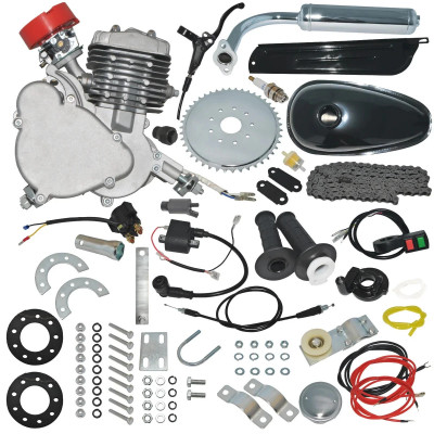 Complete 47mm Bore 2 Stroke Motorized Bicycle Electric Start Engine Kit 80cc