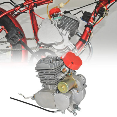 Complete 47mm Bore 2 Stroke Motorized Bicycle Electric Start Engine Kit 80cc