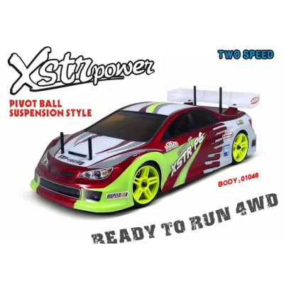 Hsp XSTR POWER Rc Car 1/10 2.4Ghz 2 Speed Nitro Remote Control 4WD ON-Road Tour