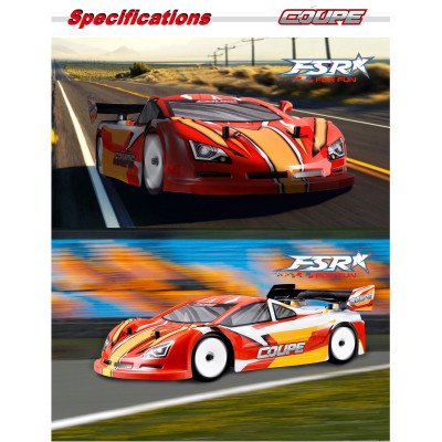 FSR COUPE Rc Car 1/10 2.4Ghz Racing Electric Remote Control 4WD On-Road Touring FS53639