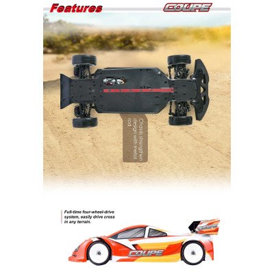 FSR COUPE Rc Car 1/10 2.4Ghz Racing Electric Remote Control 4WD On-Road Touring FS53639