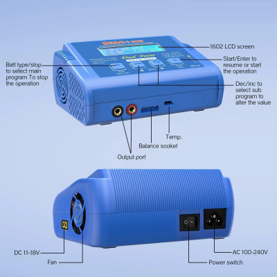 IMax B6AC+ 80W RC Lipo Lithium AU NiMh Digital Battery Balance Charger Discharge