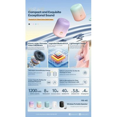REMAX Wireless Portable Speaker RB-M2