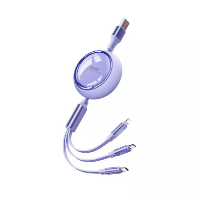 REMAX Linon Series 66W 3-in-1 All-Compatible Retractable Charging Cable RC-C029