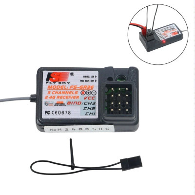 FlySky FS-GR3E Receiver 3Ch 2.4Ghz Receiver for FS-GT2 GT2B GT3B GT3C FS-IT4S