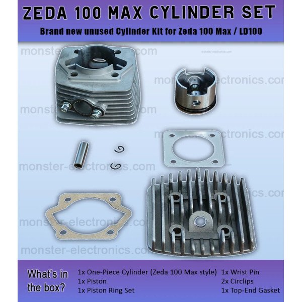 Zeda 100 Max Cylinder Kit – High Performance Replacement for 100cc LD100 Engines