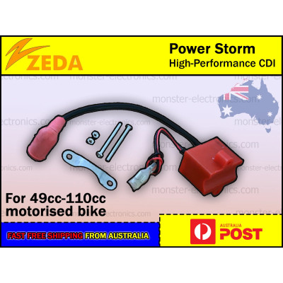 Zeda Power Storm - High Performance CDI Racing Motorised bike 2stroke 66cc 80cc 85cc 100cc 110cc