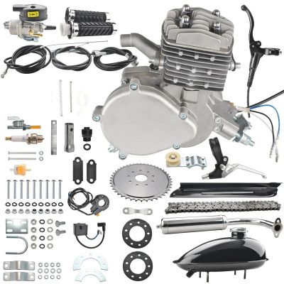 Complete 47mm Bore 2 Stroke Motorized Bicycle Hydraulic Clutch Engine Kit 80cc