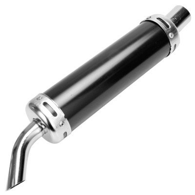 Exhaust Silencer Muffler Curved Tail Pipe 2 Stroke Motorcycle Universal