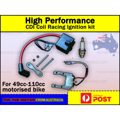 High Performance CDI Coil Racing ignition kit Motorised bike 2stroke 66cc 80cc