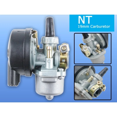 NT 19mm Carburetor 66cc 80cc 100cc Black Air Filter 2 stroke Motorised Bike