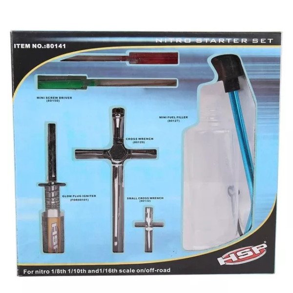 HSP Nitro Starter Kit Starter Kit Glow & Tools 80142A Igniter Charger Tools